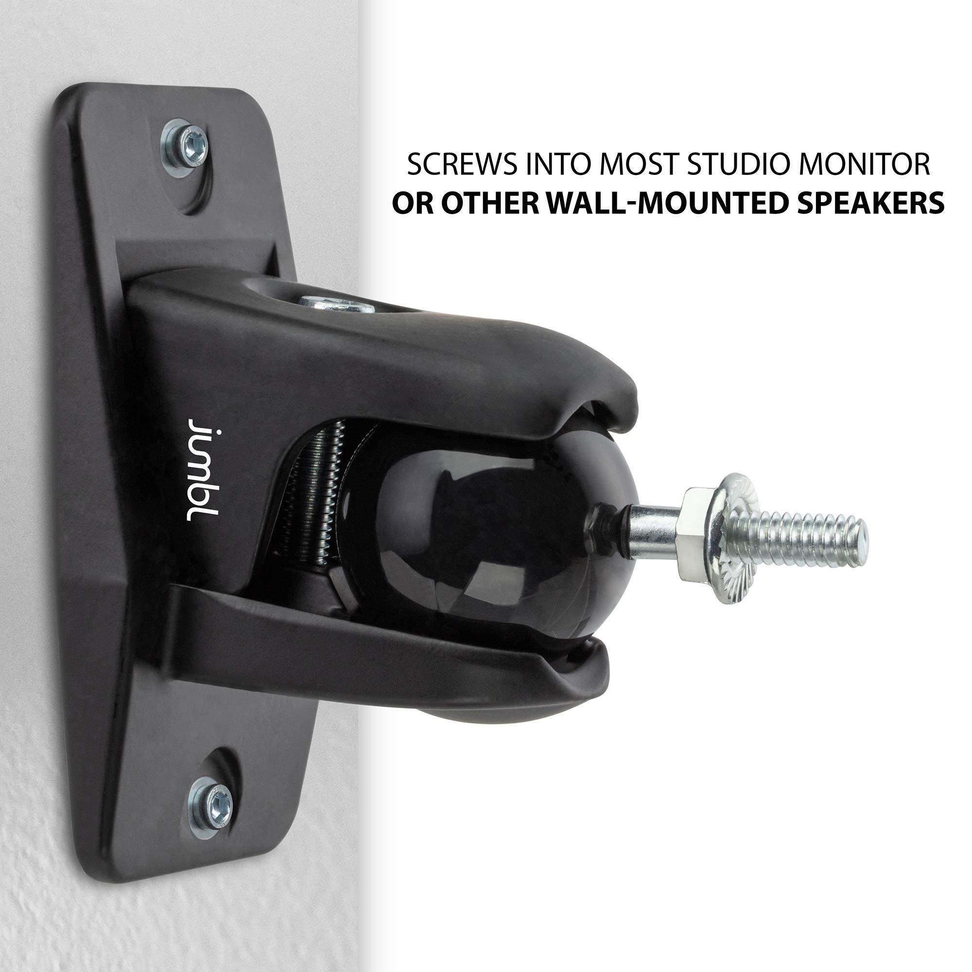 Jumbl Jumbl SINSB7B ProGrip Ultra Stainless Steel Speaker Wall Mount Bracket Black, Pair of 2 - Thread Size: 1/4-20 - Holds up to 10 Lbs