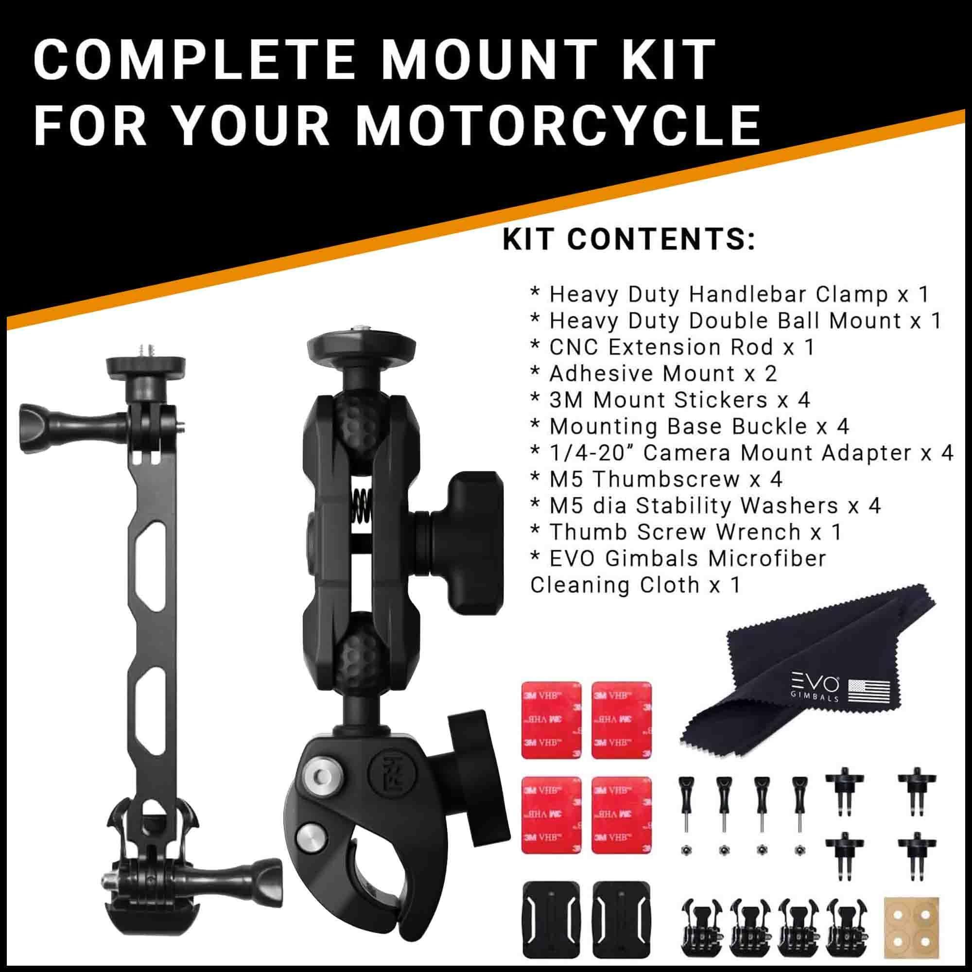Insta360 Insta360 Complete Motorcycle Bundle Mounting Kit for ONE X3/X2/X 360 Cameras | Compatible with ONE R/RS, EVO and GoPro 11/10/9/MAX