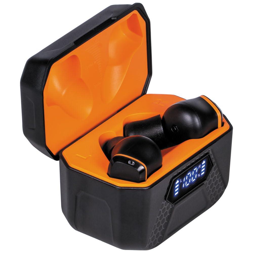 Klein Tools Klein Tools AESEB2 Elite Bluetooth Jobsite Earbuds, True Wireless Earplugs, 25dB NRR Hearing Protection, 24-Hour Playtime, Digital LED Display