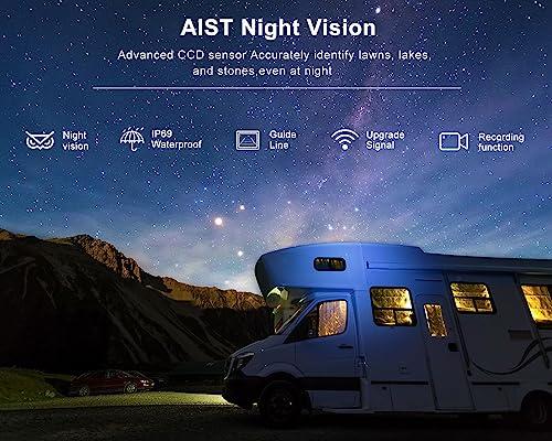 ZEROXCLUB ZEROXCLUB Wireless Backup Camera with 7 Inch DVR Quad Split Monitor for RV Trailer Truck, Digital Signal HD 1080P Wireless Rear Side View 3 Cameras Back Up System w/Recording 18 IR Night Vision (B3C)