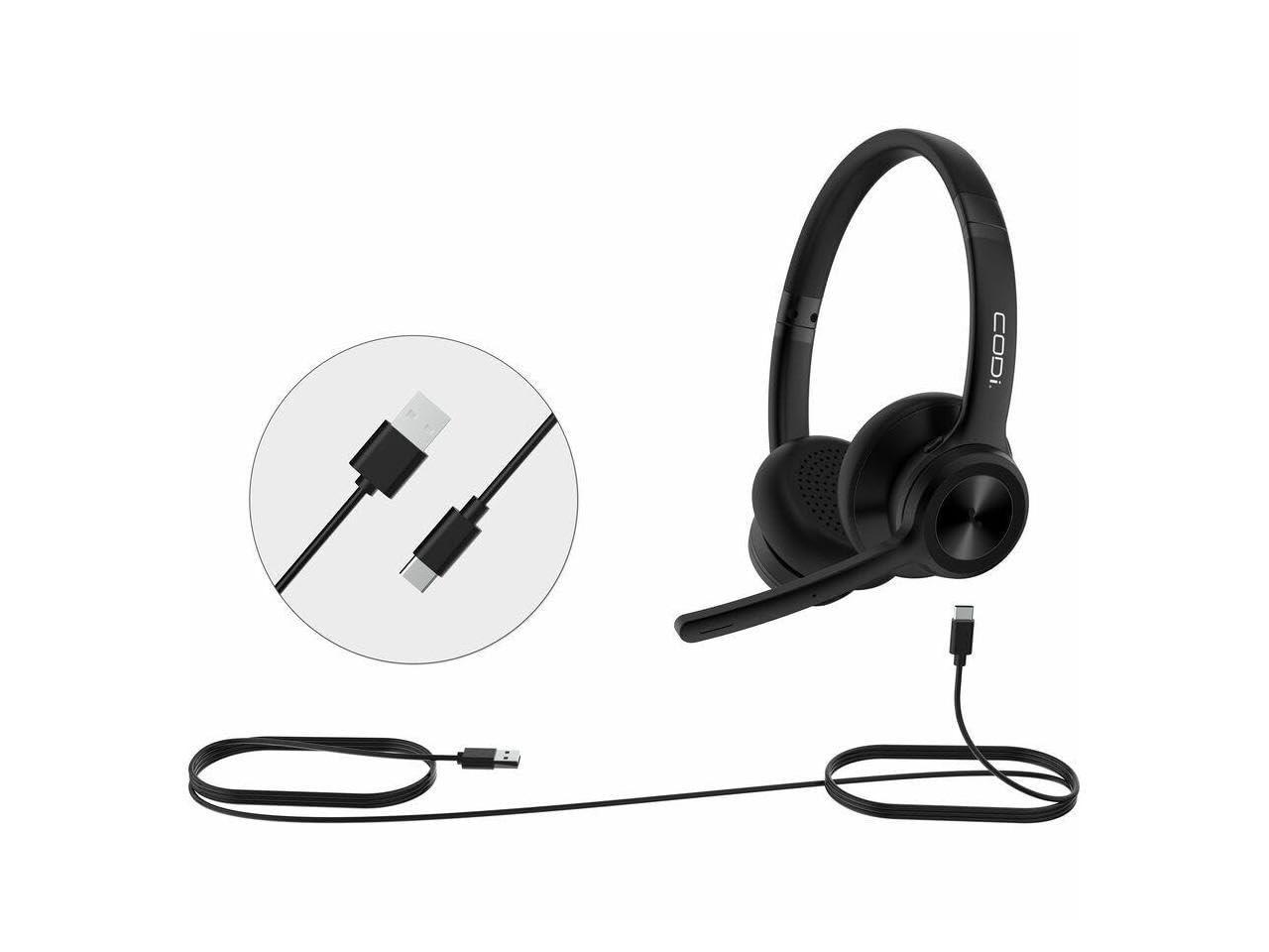 CODi CODi CLARO Wired Stereo Dual Ear Headset w/AI ENC Microphone