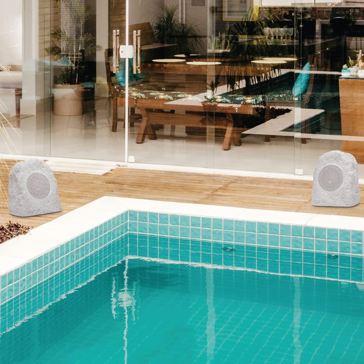 Ion ION Audio Glow Rocker Pair Rechargeable Outdoor Bluetooth-Enabled Speakers with Stereo-Link