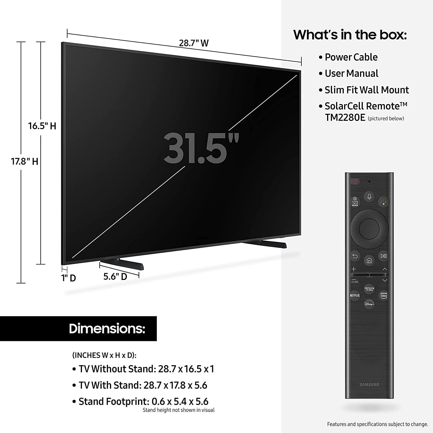 SAMSUNG Samsung 32-Inch Class QLED 4K LS03B Series The Frame Quantum HDR Smart TV QN32LS03BBF Includes,QN32LS03BBFXZA