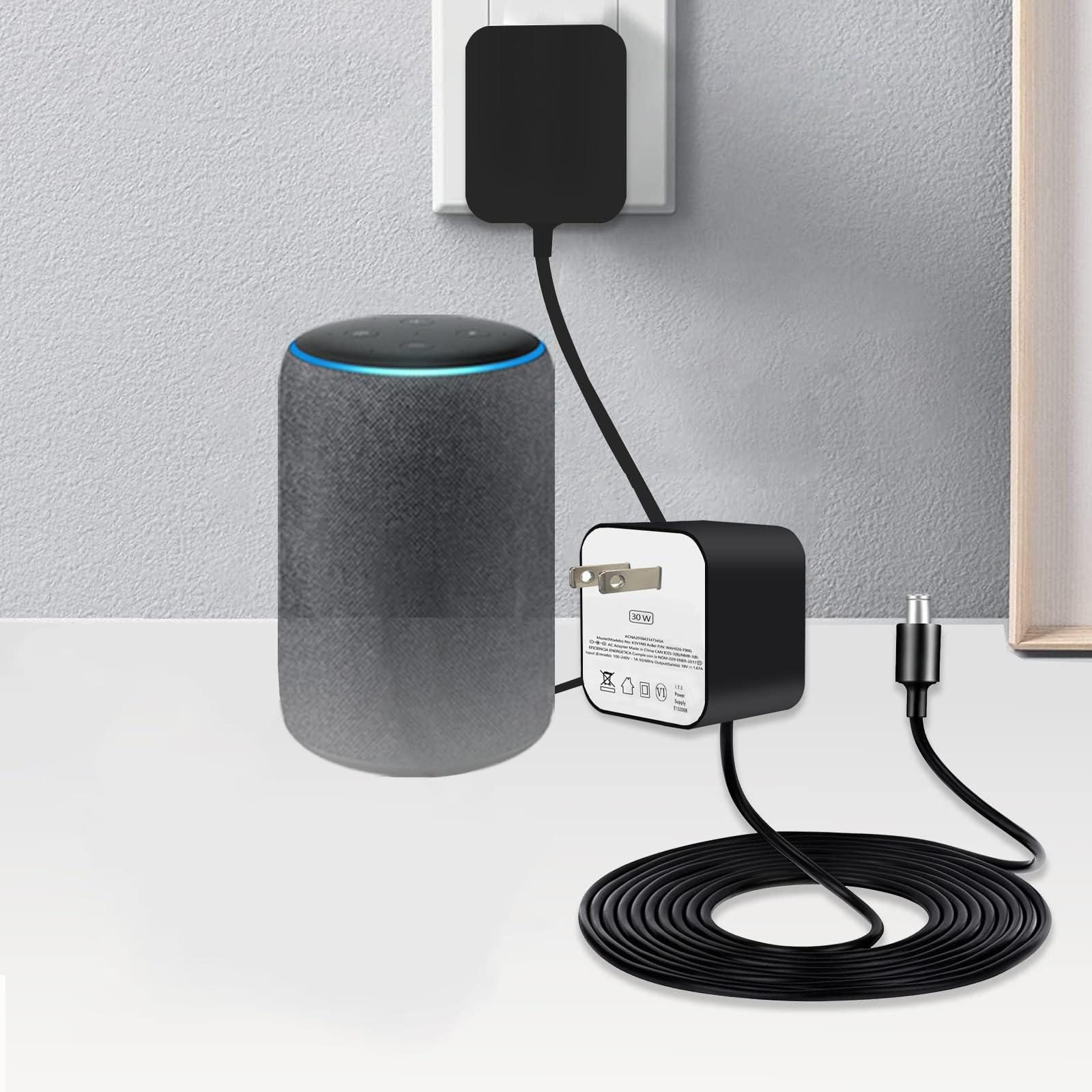 ZTTXL ZTTXL 30W Power Adapter for Echo (4th Gen), Echo (3rd Gen), Echo Show 10 (3rd Gen), Echo Show (2nd Gen), Echo Show 8, and Echo Plus (2nd Gen), 5.8Ft AC Adapter Power Cord