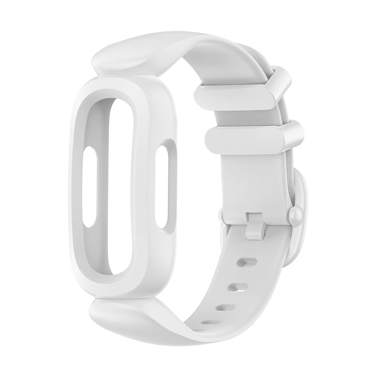 honecumi Ace 3 Bands Compatible with Fitbit Ace 3 Band Straps Skin-Friendly Colorful Ace 3 Watchband Strap Wristband Bracelet Replacement Accessories, Black Band+White Band+ Nay Blue Band Ace 3