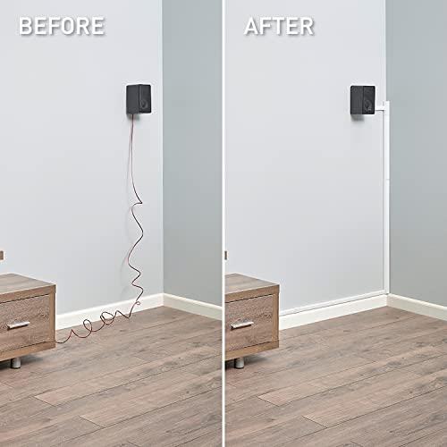 Legrand - Wiremold Legrand Wiremold CMK40 Cornermate 10 Foot 8 Piece Cord Cover Kit For Corners, Organizer for Wall, Holds Up to 3 Cords or Cables, White (1 Pack)