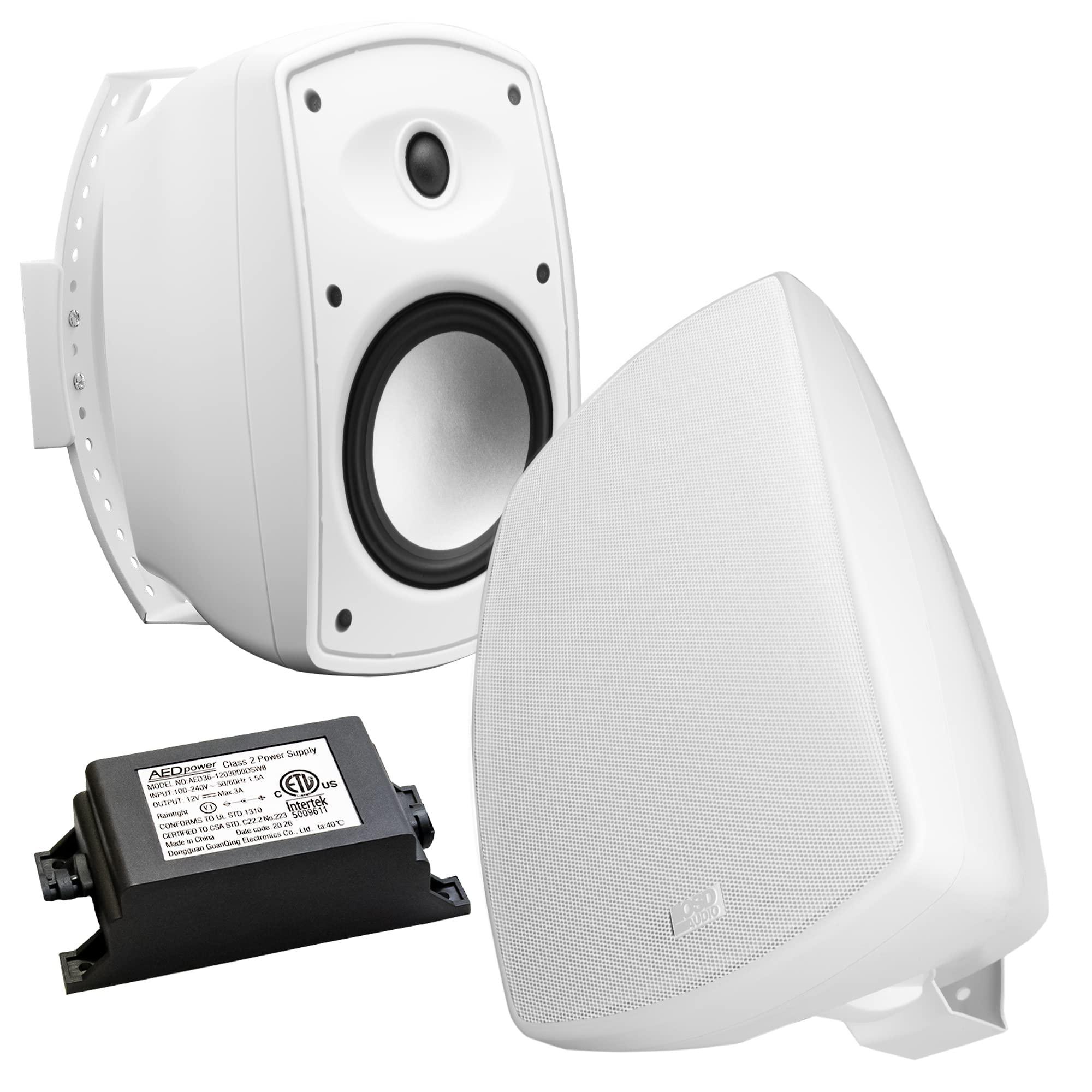 OSD Audio OSD Audio 5.25\" Wireless Bluetooth Outdoor Patio Speaker Architectural Stereo Pair White BTP525 Long Range