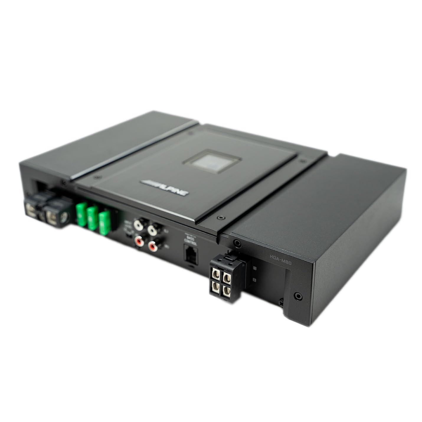 Alpine Alpine Status HDA-M80 Hi-Res Mono Subwoofer Amplifier, 500W x 1 at 4-Ohm, 800W x 1 at 2-Ohm