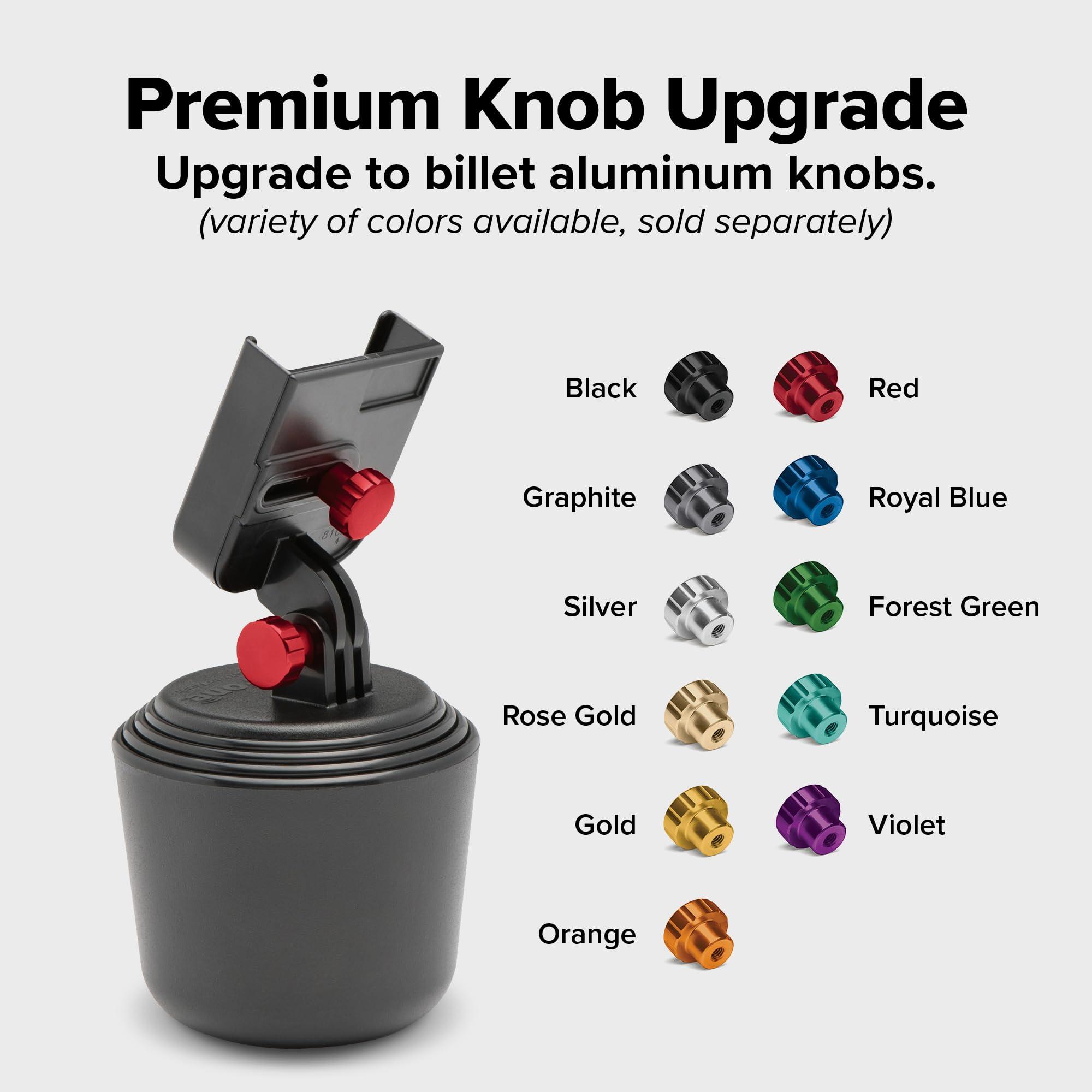 WeatherTech WeatherTech CupFone Adjustable, Universal Cup Holder Phone Mount Accessory for Car Compatible with iPhone & Other Smartphones Open Access Design for Cell Phone Charging