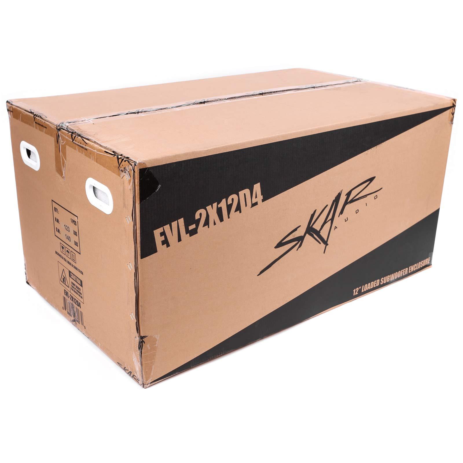 Skar Audio Skar Audio Dual 12\" 5000W Loaded EVL Series Vented Subwoofer Enclosure | EVL-2X12D4