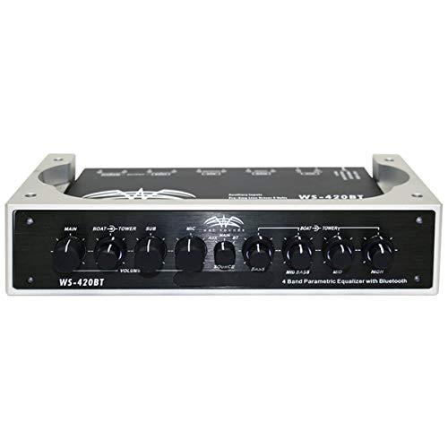 wet sounds Wet Sounds WS-420BT 3-Zone Bluetooth Equalizer With WS-BTEQUDM-S Silver Under Dash Mount