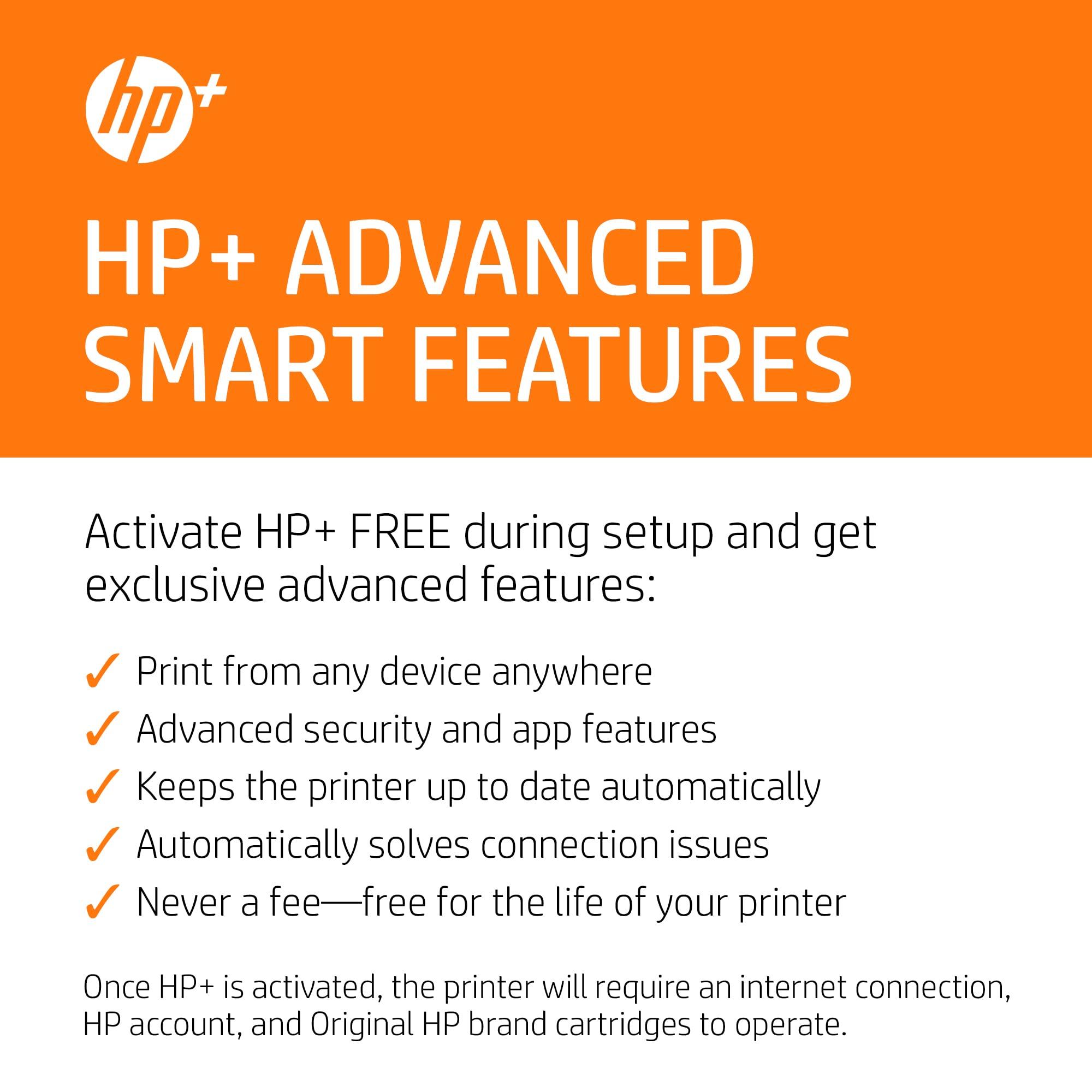 HP HP OfficeJet Pro 8034e Wireless Color All-in-One Printer with 1 Full Year Instant Ink,White (Renewed)