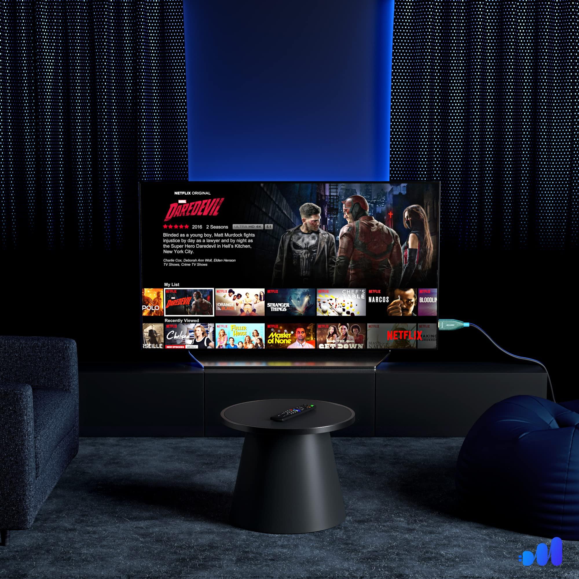 Maximm Maximm 4K HDMI Cable 100 Foot High-Speed Fiber Optic 18Gbps 4K60Hz, Unidirectional 2160p, 1080p, HDCP 2.2, 3D ARC-Compatible