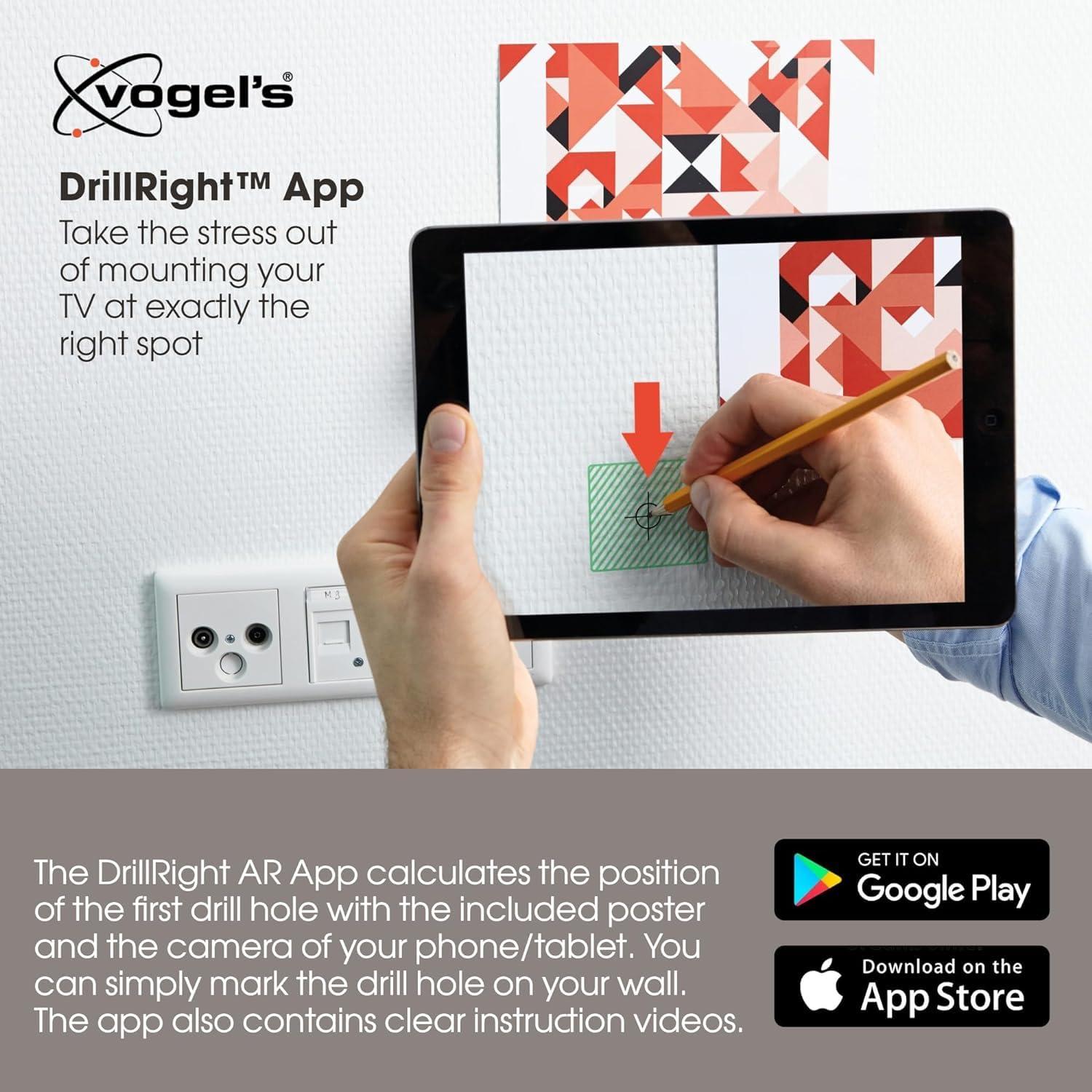 Vogel's Vogel's TVM 5845 Full-Motion Ultra-Thin TV Wall Bracket for 55-100 inch TVs, Max. 121 lbs, Swivels up to 180, Full-Motion TV Mount max. VESA 600x400, Universally Compatible