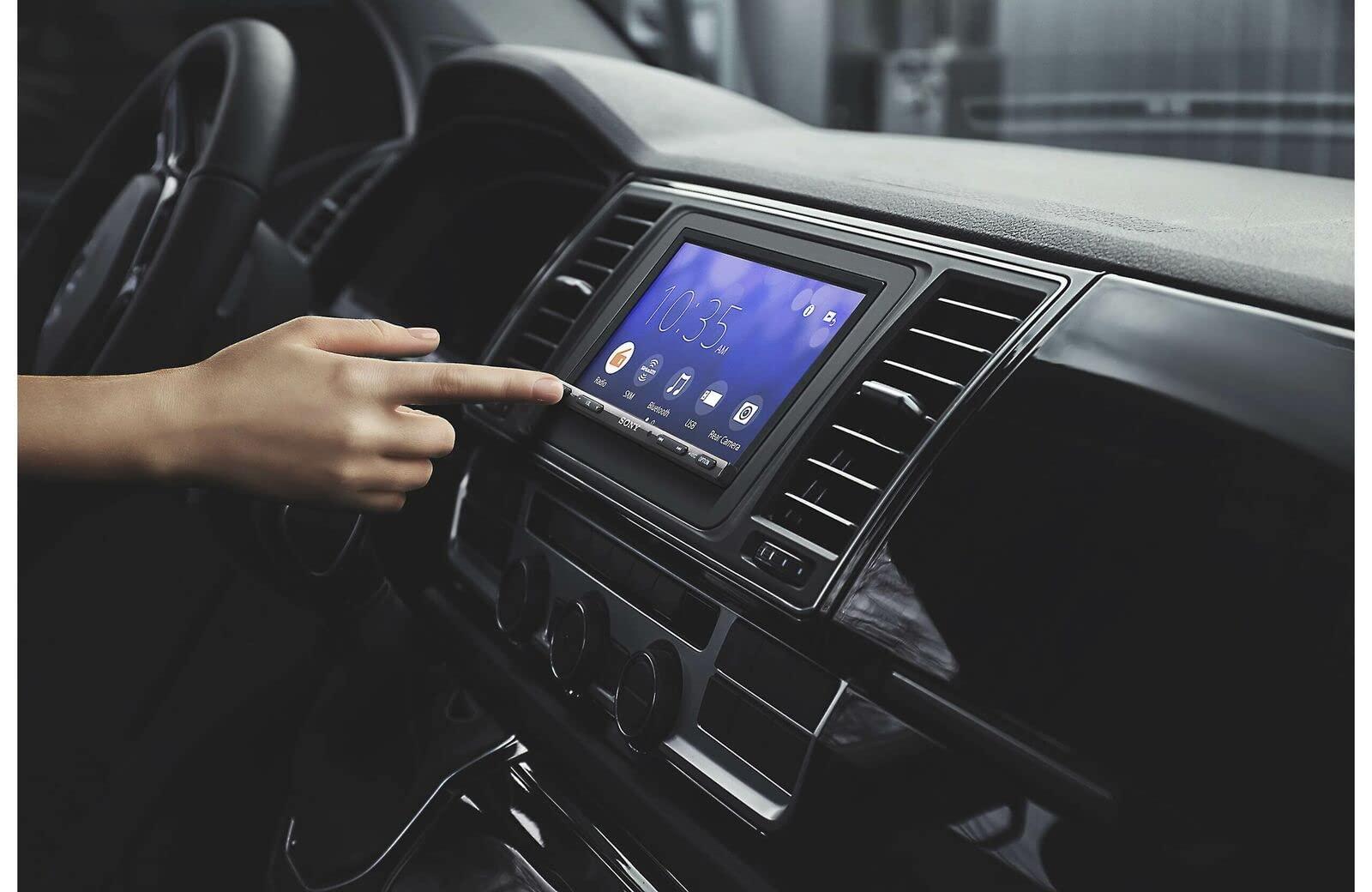 Sony Sony XAV-AX3200 Car Stereo Safe Driver's Bundle w/ ACAM4 Backup Camera. Apple CarPlay & Android Auto 6.95" 2-DIN Head Unit, SiriusXM Ready Multimedia Receiver, Bluetooth Hands-Free Calling & Streaming