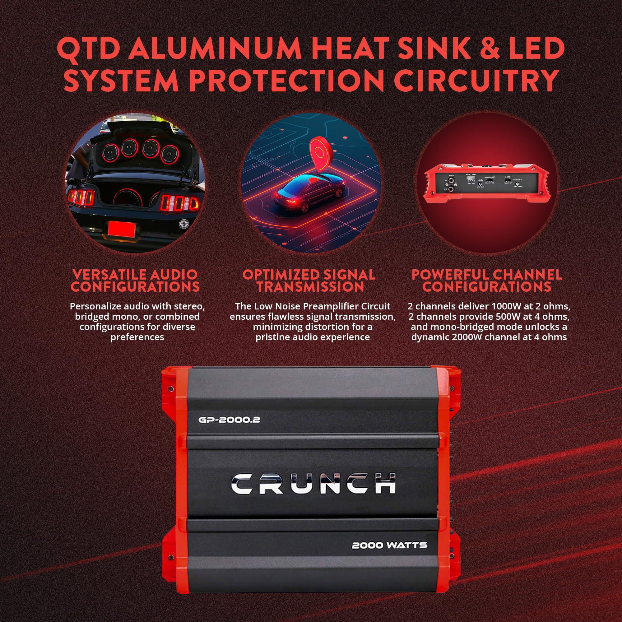 Crunch Crunch Ground Pounder GP-2000.2 2000 Watt 2 Channel Amplifier