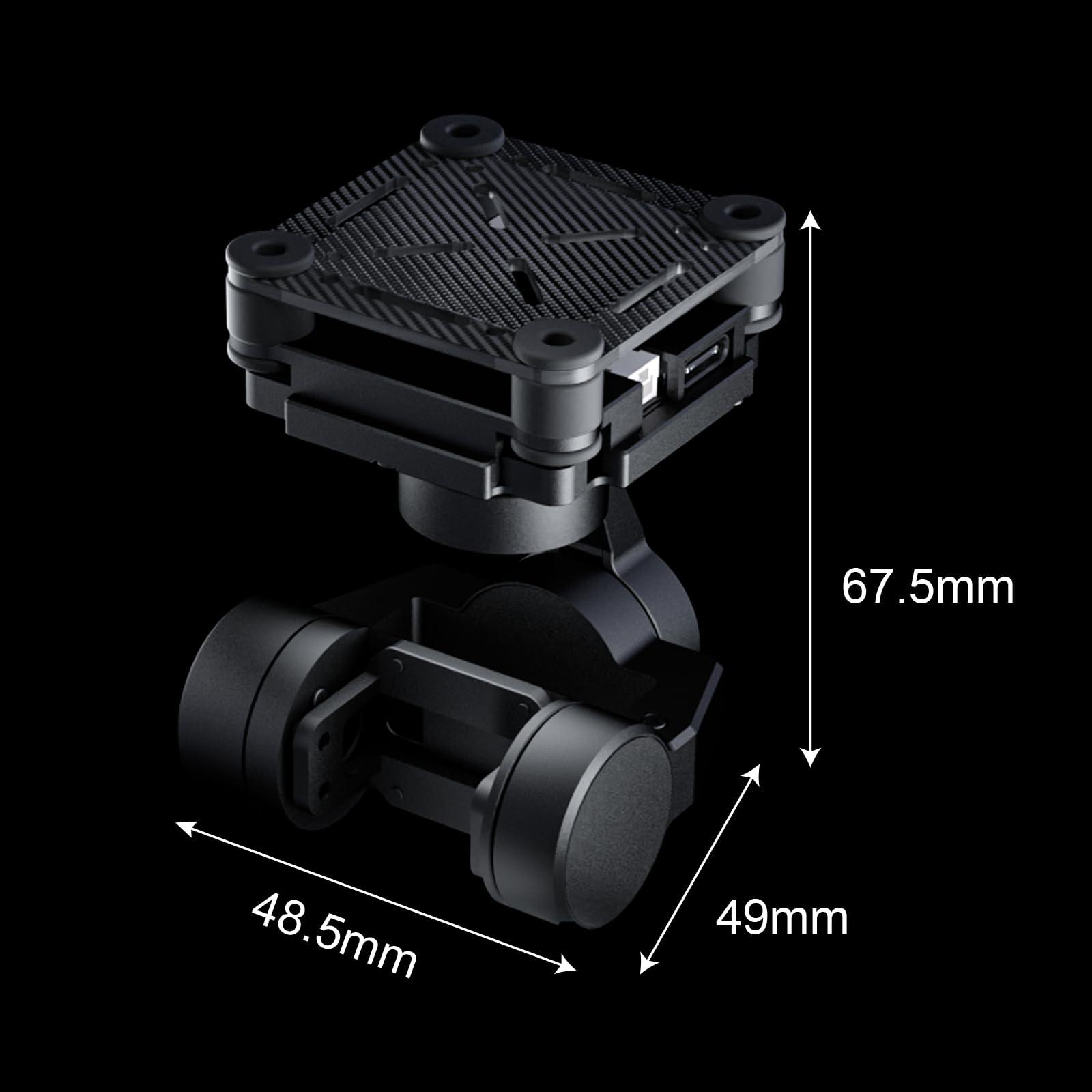 HEQUAV HEQUAV G-Port FPV Gimbal for Caddx Cameras,67g Lightweight Drone Payload,Stable 3-Axis Gimbal Stabilizer for Drone Players