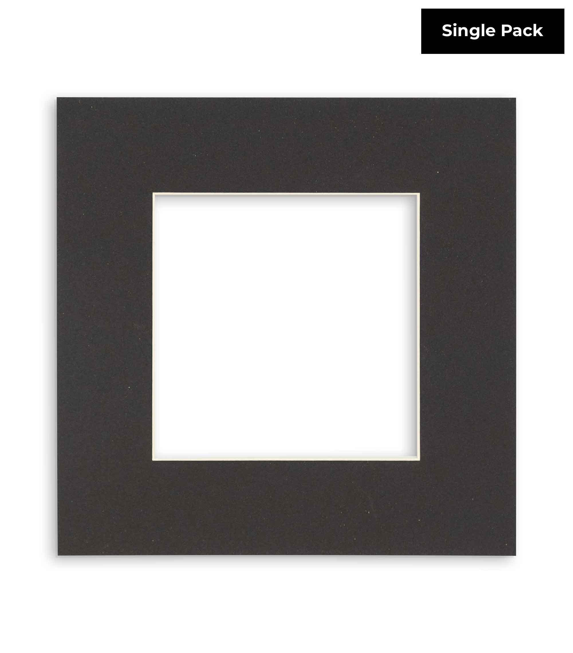 Poster Palooza 32x32 Mat Bevel Cut for 28x28 Photos - Precut Black Square Shaped Photo Mat Board Opening - Acid Free Matte to Protect Your Pictures - Bevel Cut for Family Photos, Pack of 1 Matboard