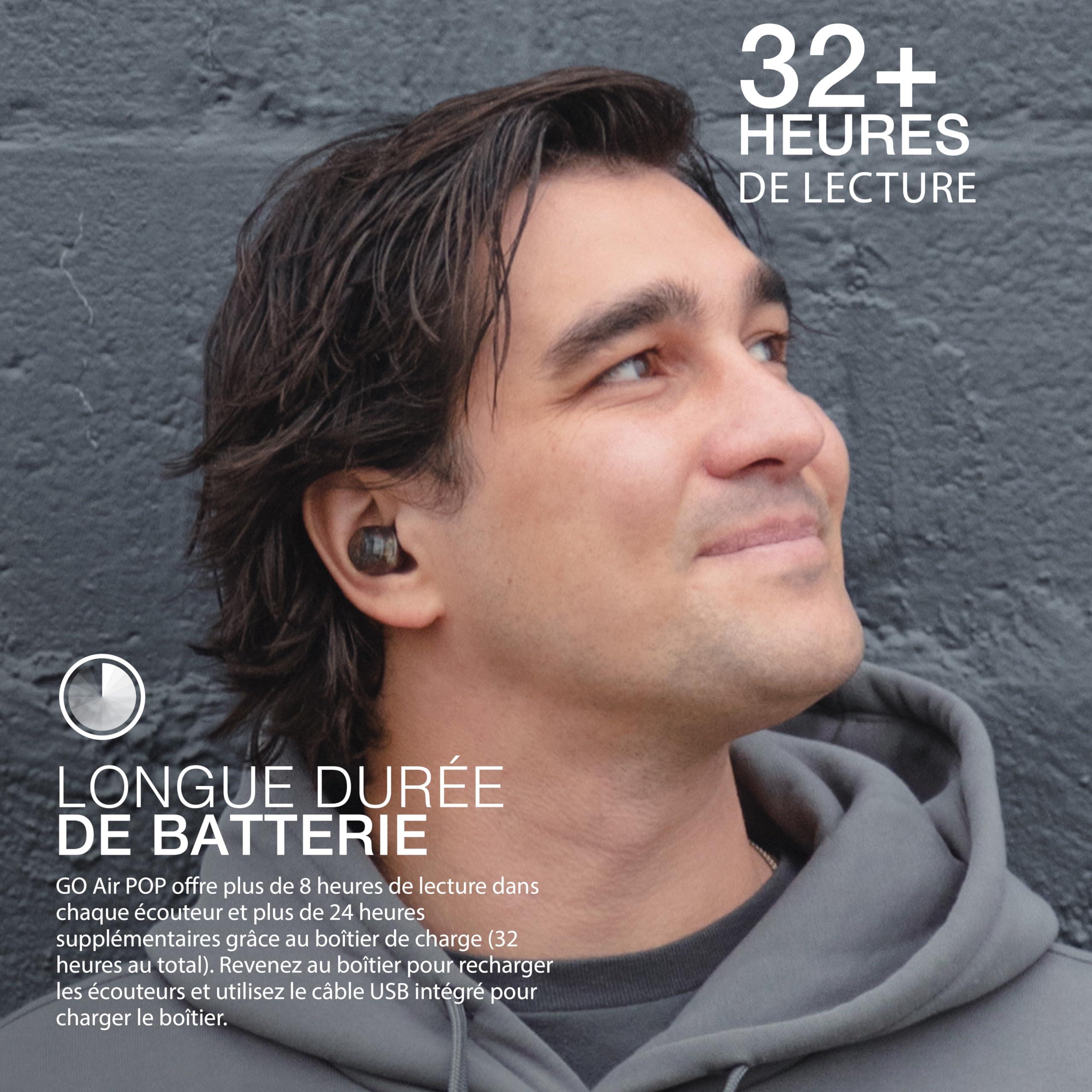 JLab JLab Go Air Pop True Wireless Bluetooth Earbuds & Charging Case, Clear, Dual Connect, IPX4 Sweat Resistance, Bluetooth 5 Connection, 3 EQ Sound Settings Signature, Balanced, Bass Boost