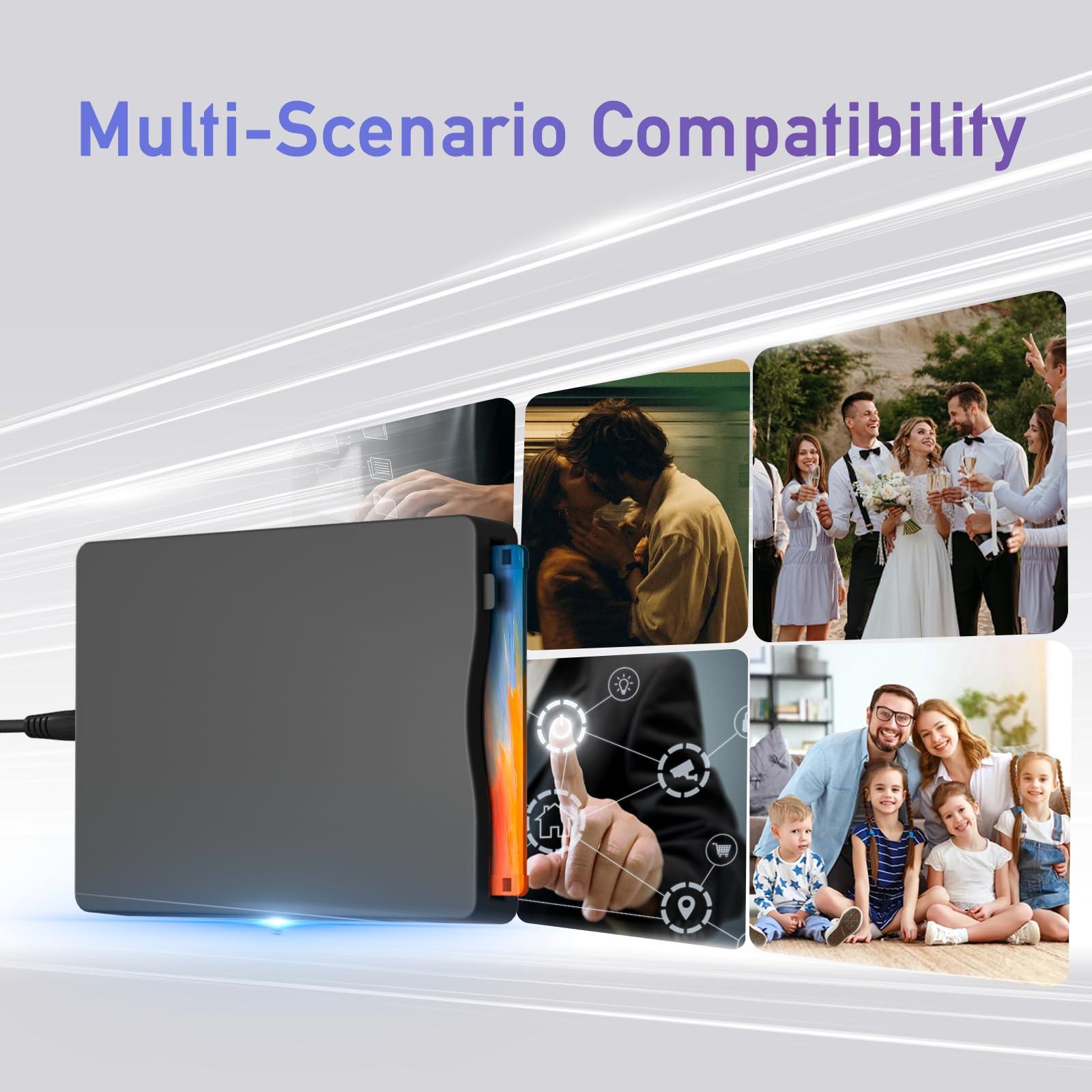 wintale wintale USB Floopy Drive,Portable 3.5\" USB External Floppy Disk Drive,Slim Plug and Play 1.44 MB FDD for PC Windows 2000/XP/Vista/7/8/10/11 Mac