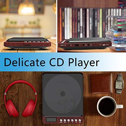 MONODEAL Portable CD Player with Headphones, Monodeal CW605 Compact Design CD Player with LCD Disply, Anti-Skip Personal CD Player for Car, Rechargeable CD Player for Music Audiobook Listening