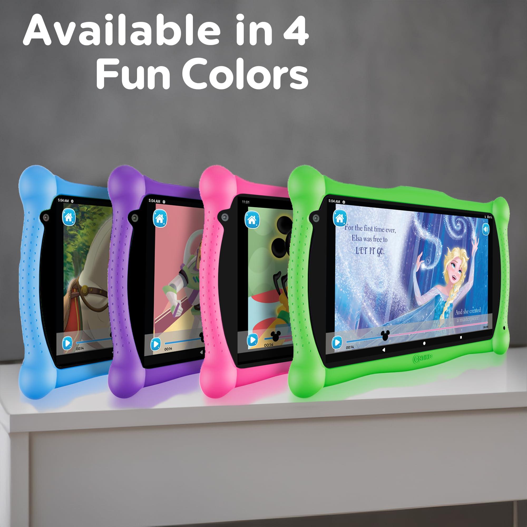 Contixo Contixo 7" Disney Kids Learning Tablet Bundle - Headphones, Stylus & Bag, Pre-Installed Disney Storybook (Value $200) & Teacher-Approved Apps, Parental Controls, Ideal for Education - Pink