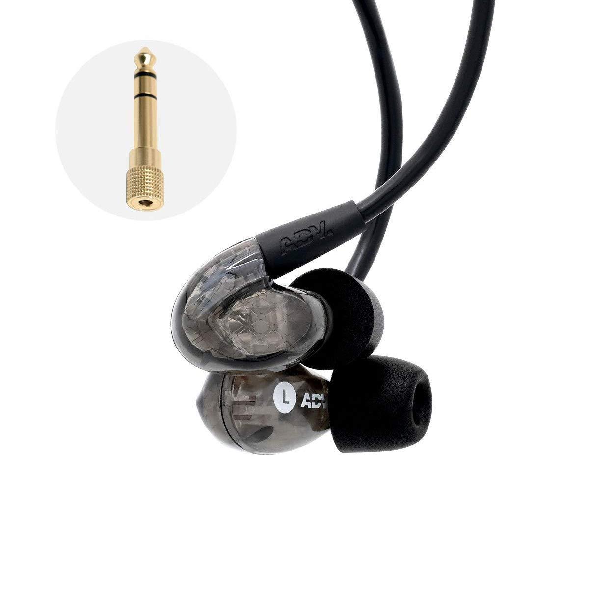 ADVANCED SOUND GROUP ADVANCED SOUND GROUP ADV. Model 2 Live Edition / 3.5 mm Jack Phones/Laptops Sweatproof, Running, Workout Gym Wired in-Ear Headphones Without Mic, Black