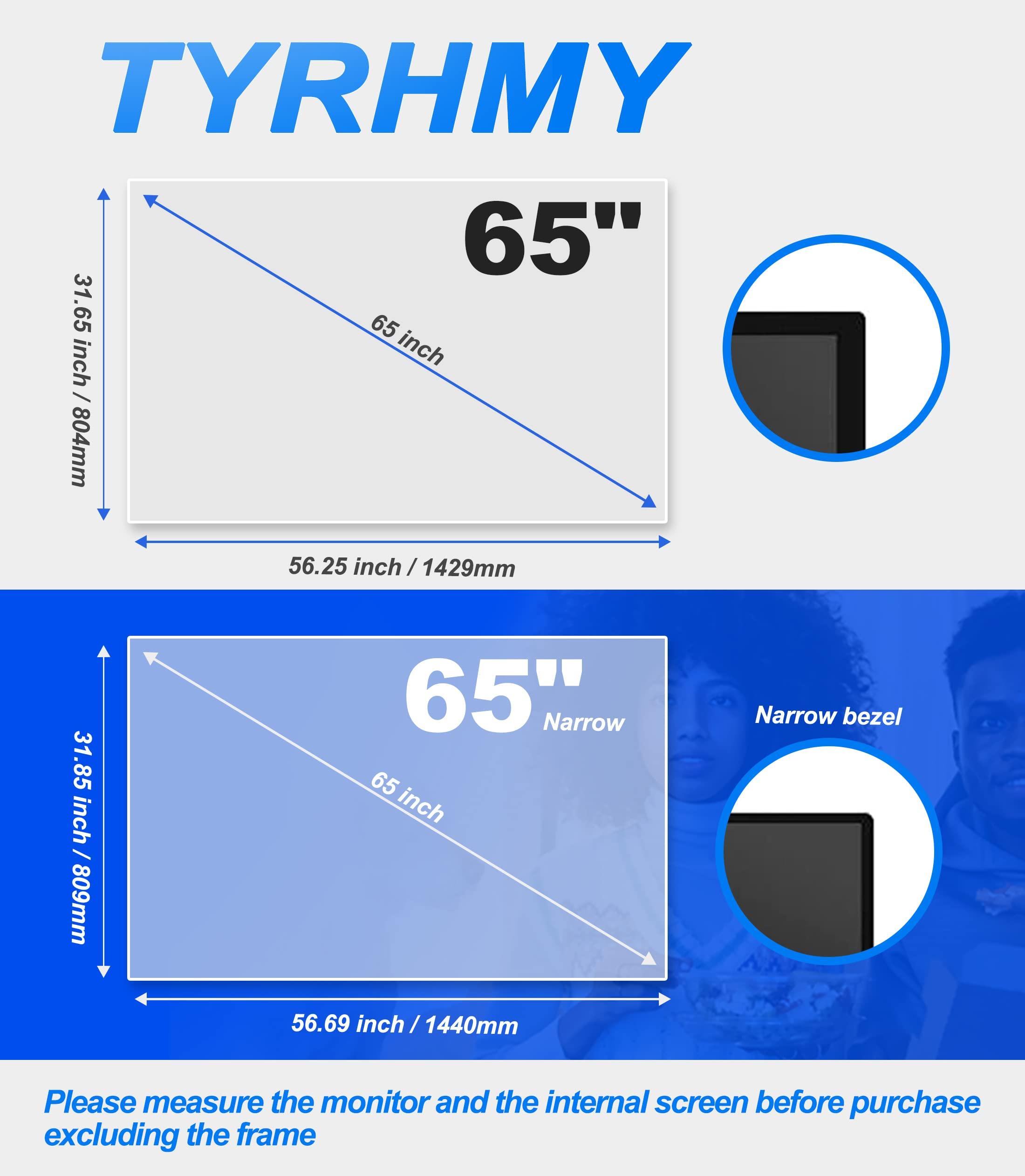 TYRHMY TYRHMY Anti Glare Tv Screen Protector for 65 Inch, Anti Glare Film for 65 Inch, Anti Blue Light, Frosted Film,65in L56.25inxW31.65in