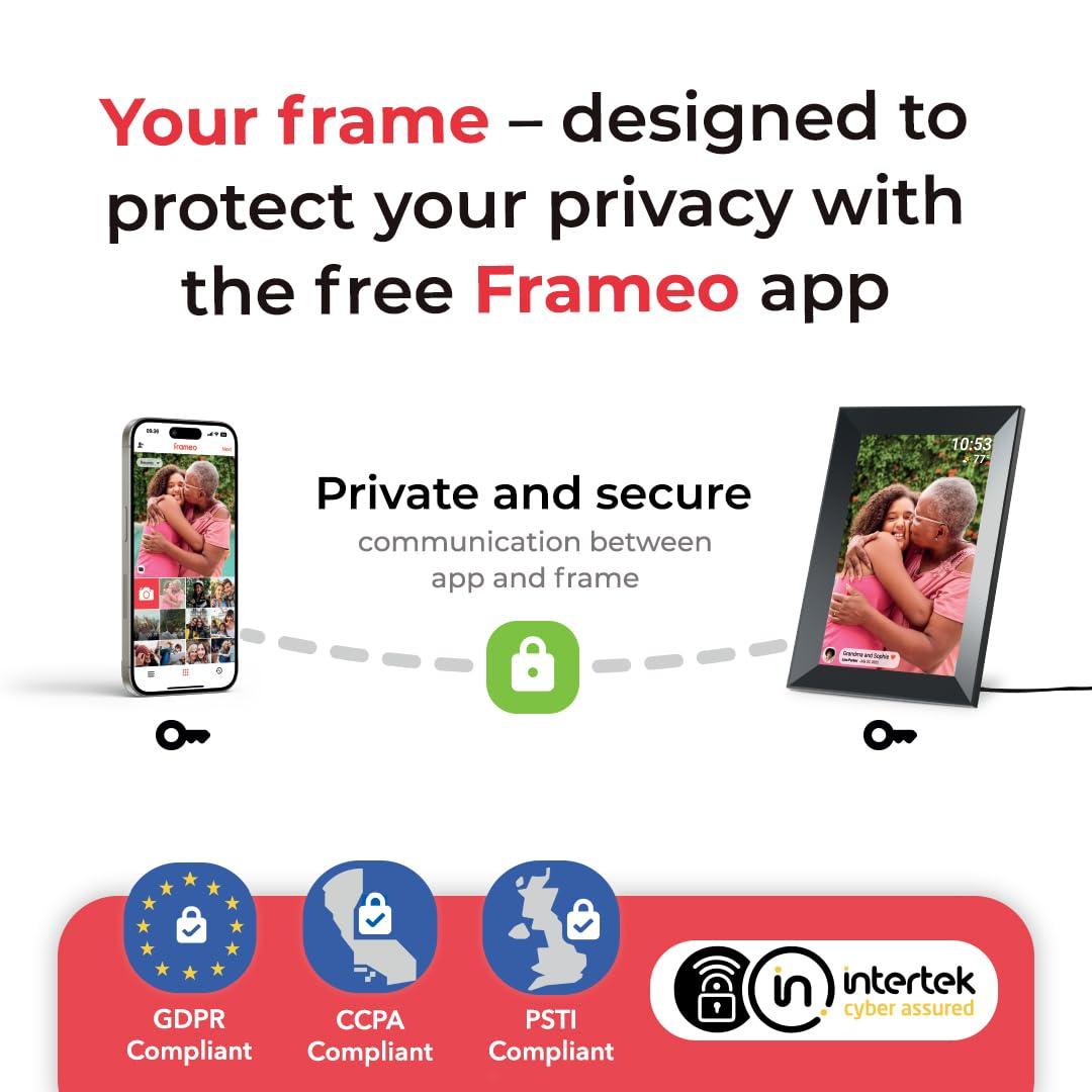 Pastigio Digital Picture Frame WiFi, 10.1 Inch Frameo Digital Photo Frame, 32GB Memory, 1280*800 HD Touch Screen, Auto-Rotate, Share Pictures Videos Instantly, Wedding, Birthday Gifts for Women, Mom, Dad Gifts