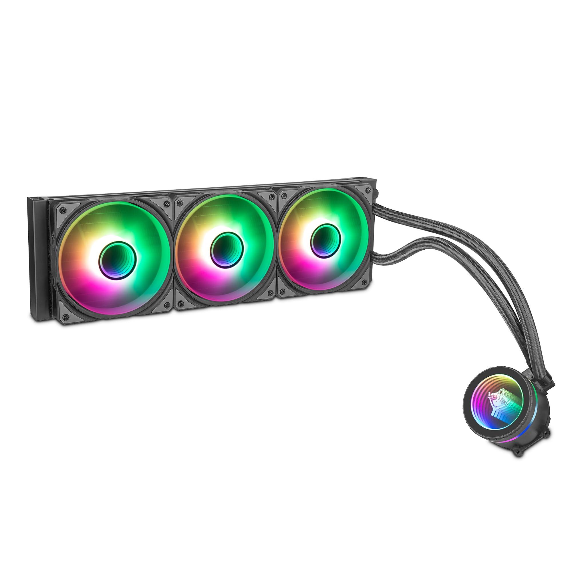 YEYIAN Yeyian CPU Liquid Cooling System PC Gaming Series for Quiet Desktop Computer | 3 RGB 360mm Fans | 2000 RPM | (New 2023)