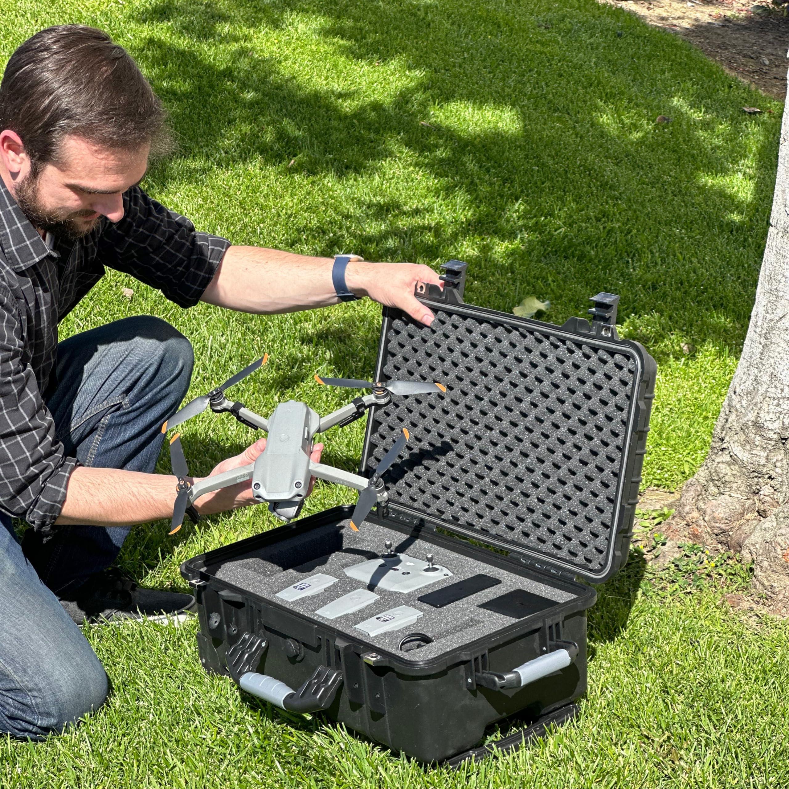 Eylar Eylar 22" Carry-On Travel Roller Gear, Camera, Drones, Tools, Equipment Hard Case Waterproof with Foam Black