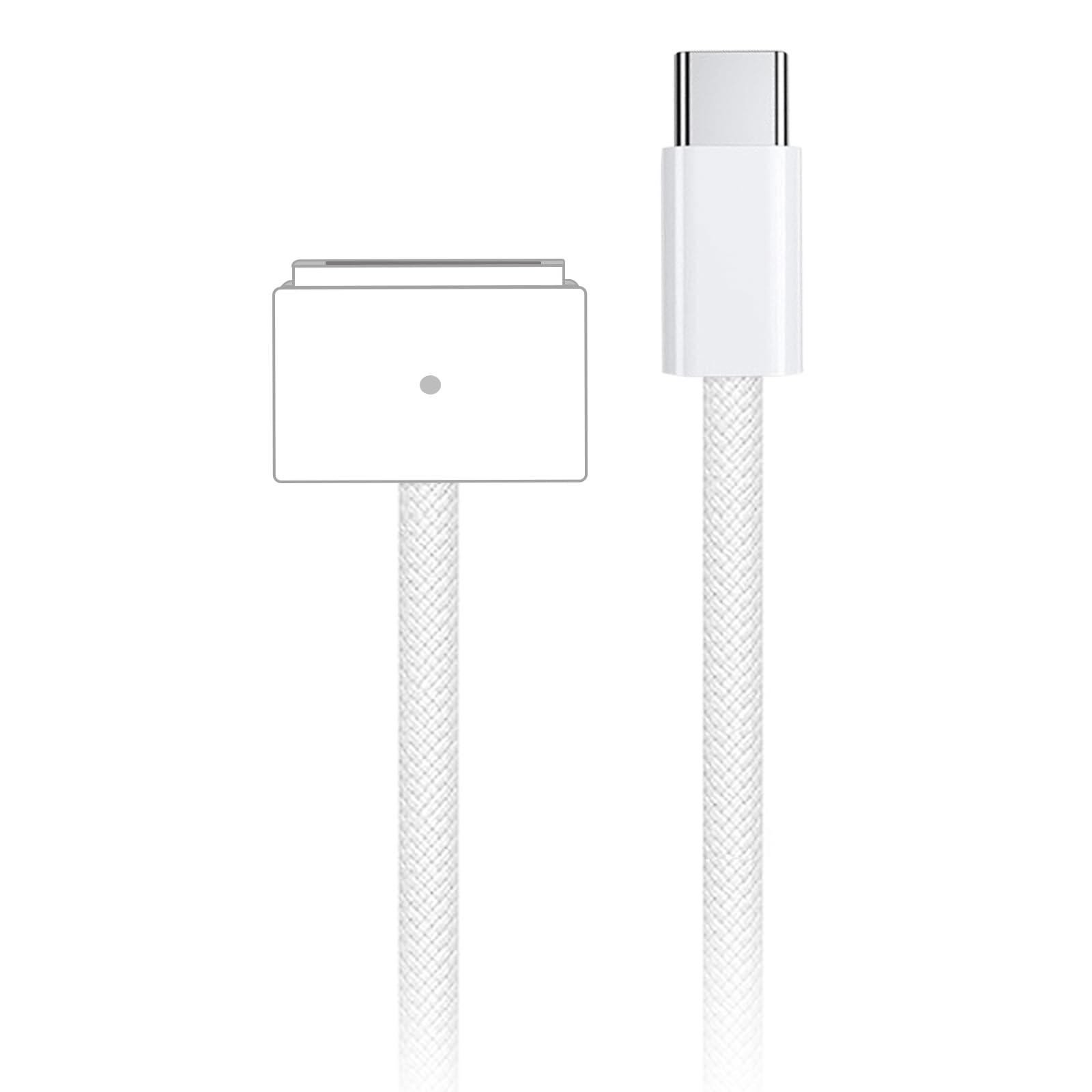 Qacxzer USB-C to Magnetic 3 Cable, 140W Magnetic Safe Charging Cable Compatible with MacBook Pro/Air & M1 M2 M3(Between 2021-2024 14"& 16 inch) - 6.6ft