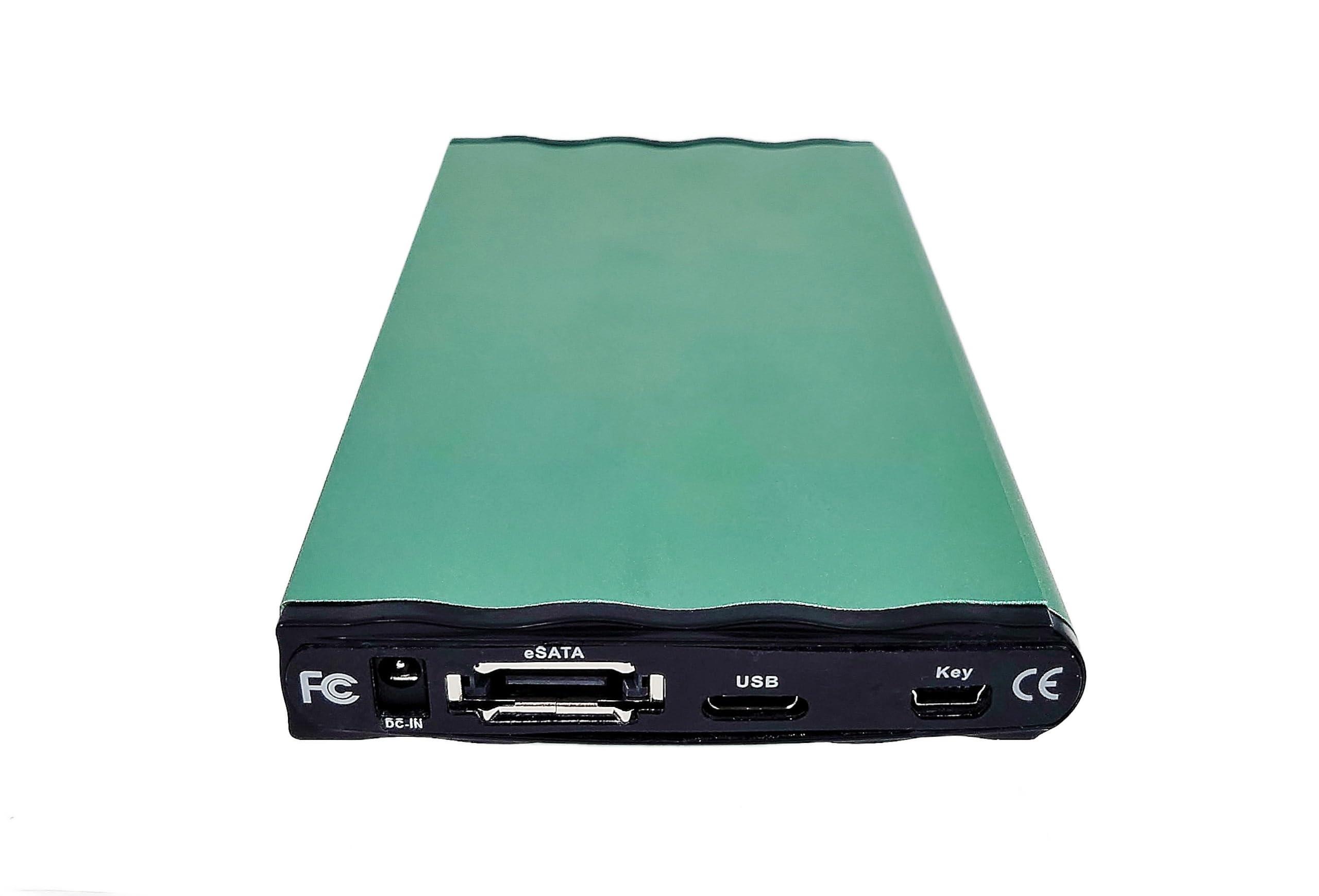 BUSlink DSE-1TSDG2CS 1TB SSD USB-C 3.2 Gen 2/eSATA CipherShield FIPS 140-2 256-bit AES HIPAA Hardware Encrypted External Slim Drive