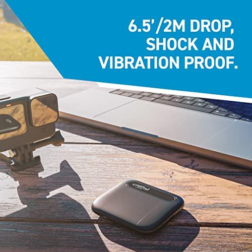 Crucial Crucial X6 500GB Portable SSD - Up to 800MB/s - PC and Mac - USB 3.2 USB-C External Solid State Drive - CT500X6SSD9