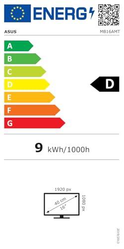 ASUS ASUS ZenScreen Touch MB16AMT 15.6-Inch LCD Monitor, Dark Gray