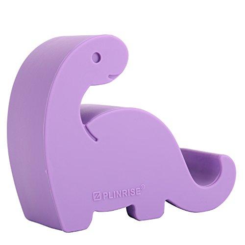 Z PLINRISE Plinrise Animal Desk Phone Stand, Update Dinosaur Silicone Office Phone Holder, Creative Phone Tablet Stand Mounts, Size:1.3" X 3.1" X 2.8"(Purple)