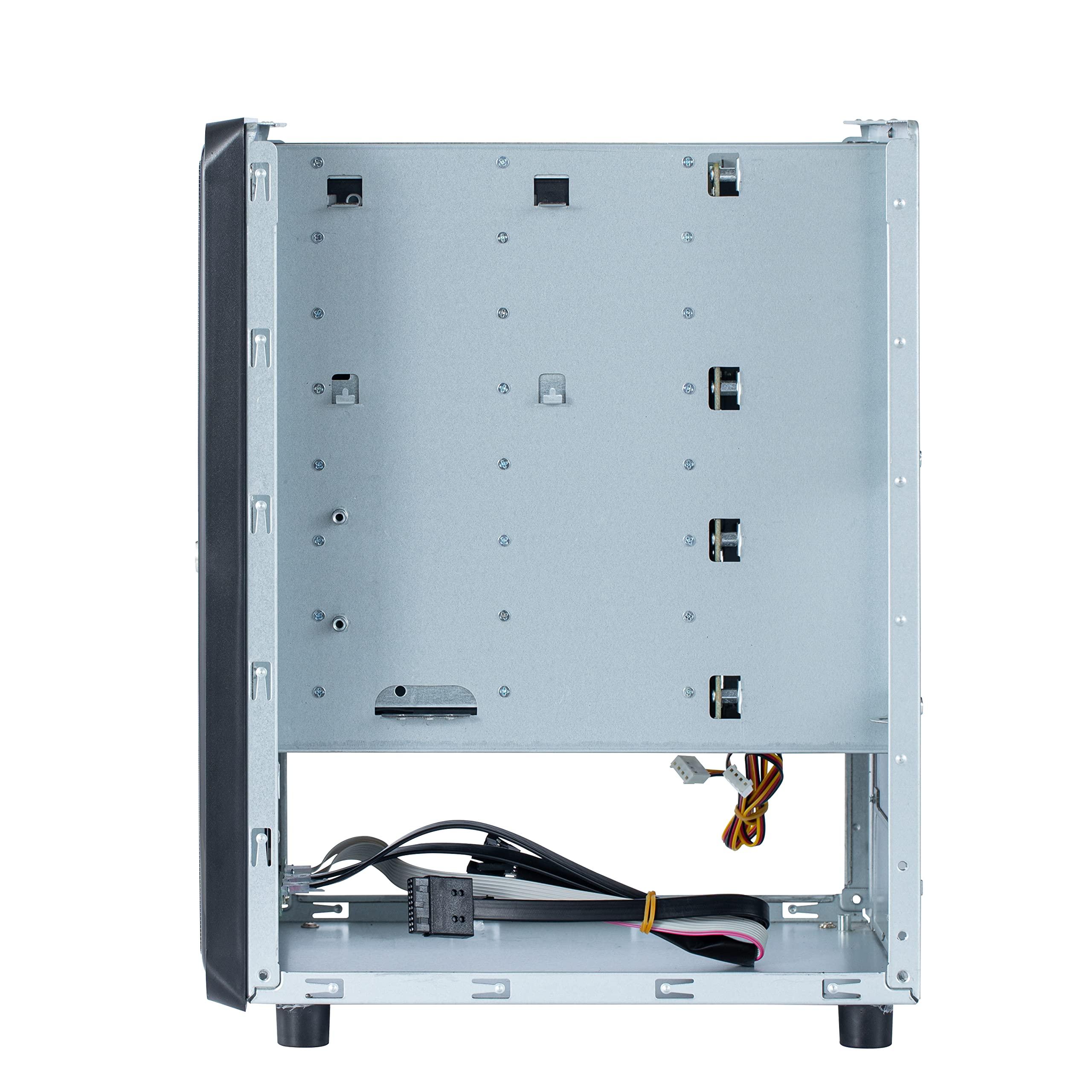 KCMconmey KCMconmey 8 + 2 Bay DIY NAS Case, 8 x 2.5 / 3.5 Tray + 2 x 2.5 Internal Bay. MB ITX. PSU Flex. Front USB 3.0 8cm Chassis Fan Hot Swap Backplane. Network Attached Storage Private Cloud Enclosure.