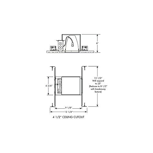 Juno Juno IC1 LEDT24 4" IC-Rated New Construction Recessed Housing Basic Retrofits, 4 Inches