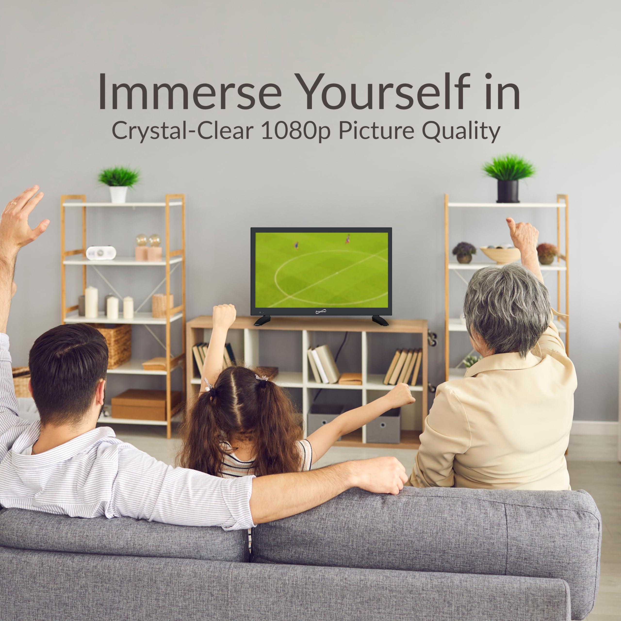 Supersonic Supersonic SC-1920VTV 18.5inch Smart AC/DC LED TV, Powered by VIDAA, 1080p, WiFi, Built-in Speakers, USB, 3X HDMI ARC, for Kitchen, RV, Boat, Truck, Playroom, Dorm Room, Remote, DC Car Cord Included