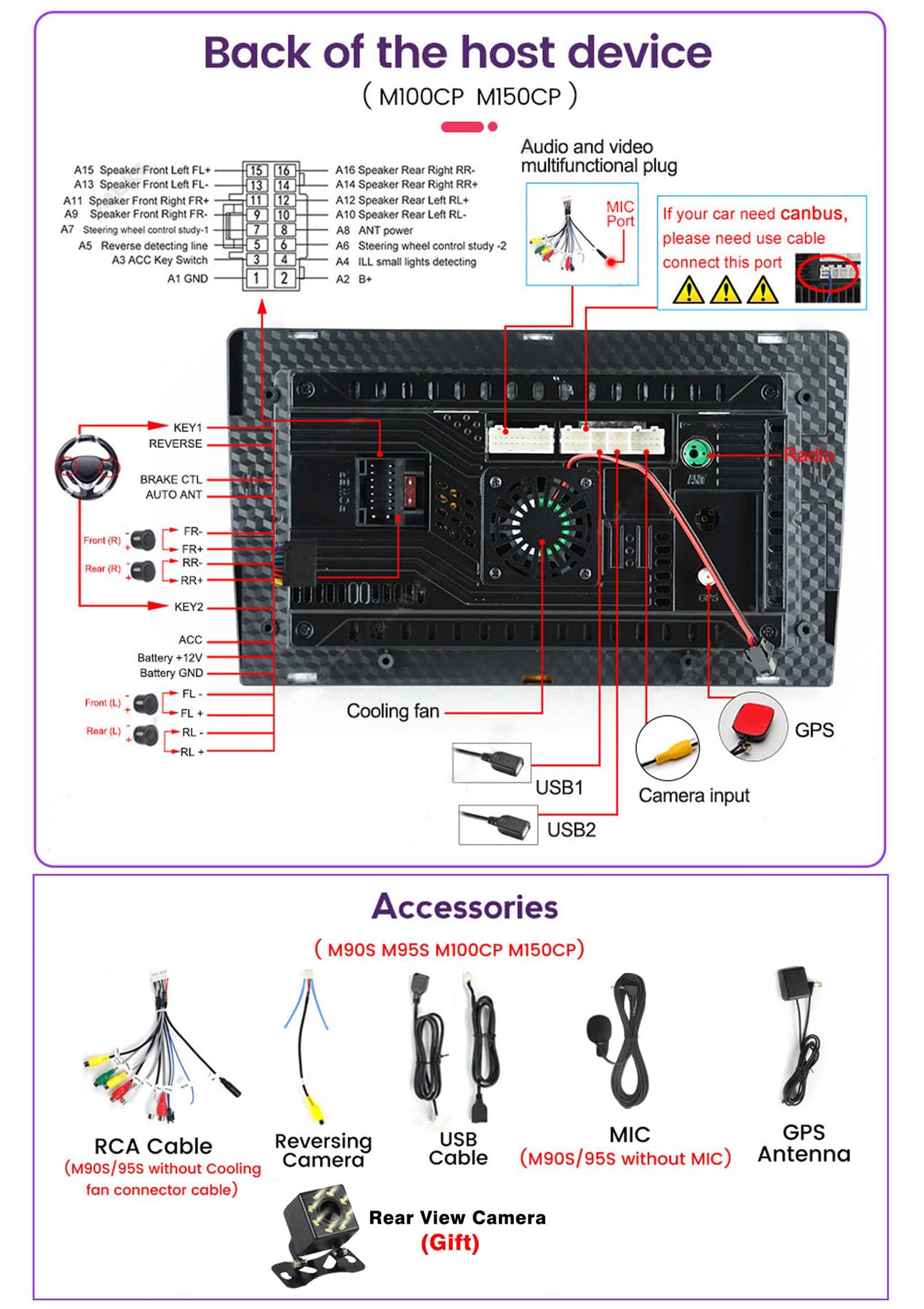 CARUENT Android 12 Car Stereo Radio for Toyota Matrix 2009-2014, 9 Inch Touchscreen MP5 Player Head Unit with GPS Navigation Wifi Bluetooth FM/RDS Radio SWC+Backup Camera,M100cp/1+32g
