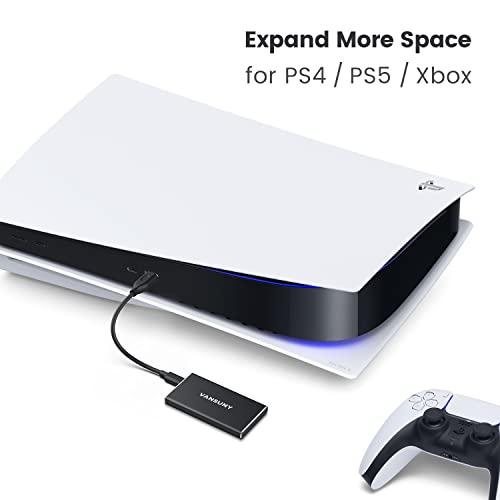 Vansuny Vansuny 500GB Portable External SSD, USB 3.1 Gen2 430MB/s High-Speed Data Transfer, Metal USB C Mini Portable External Solid State Drive for PC, Laptop, Phones and More