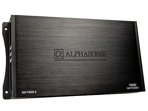 Alphasonik Alphasonik NA1600.4 Neuron Series 1600 Watts Max 4-Channel Car Amp with 4-Way Protection Circuitry Multi-Channel Bridgeable Class A/B Amplifier Low & High Level Inputs