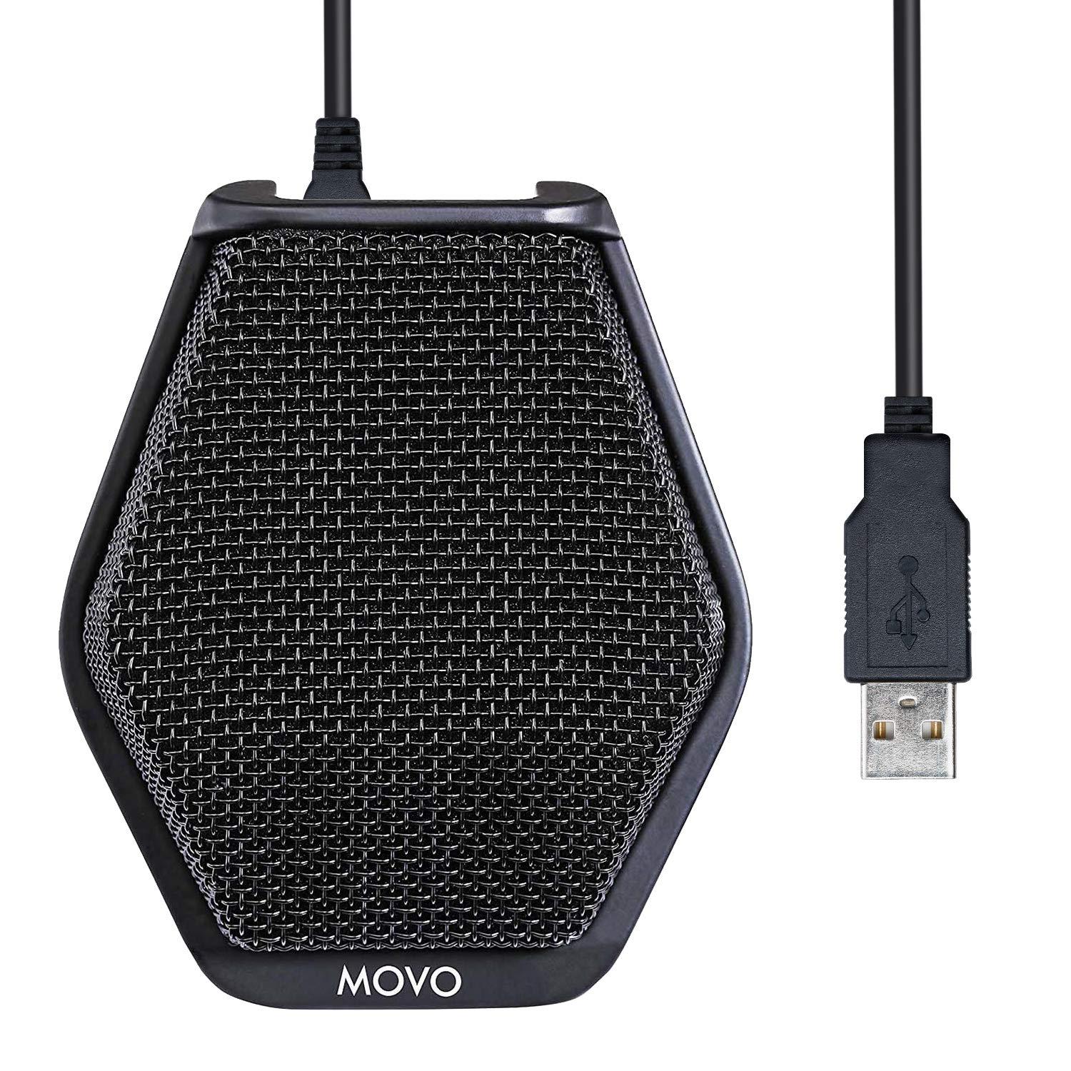 Movo Movo MC1000 Conference USB Microphone for Computer Desktop and Laptop with 180° / 20' Long Pick up Range Compatible with Windows and Mac for Dictation, Recording, YouTube, Conference Call, Skype