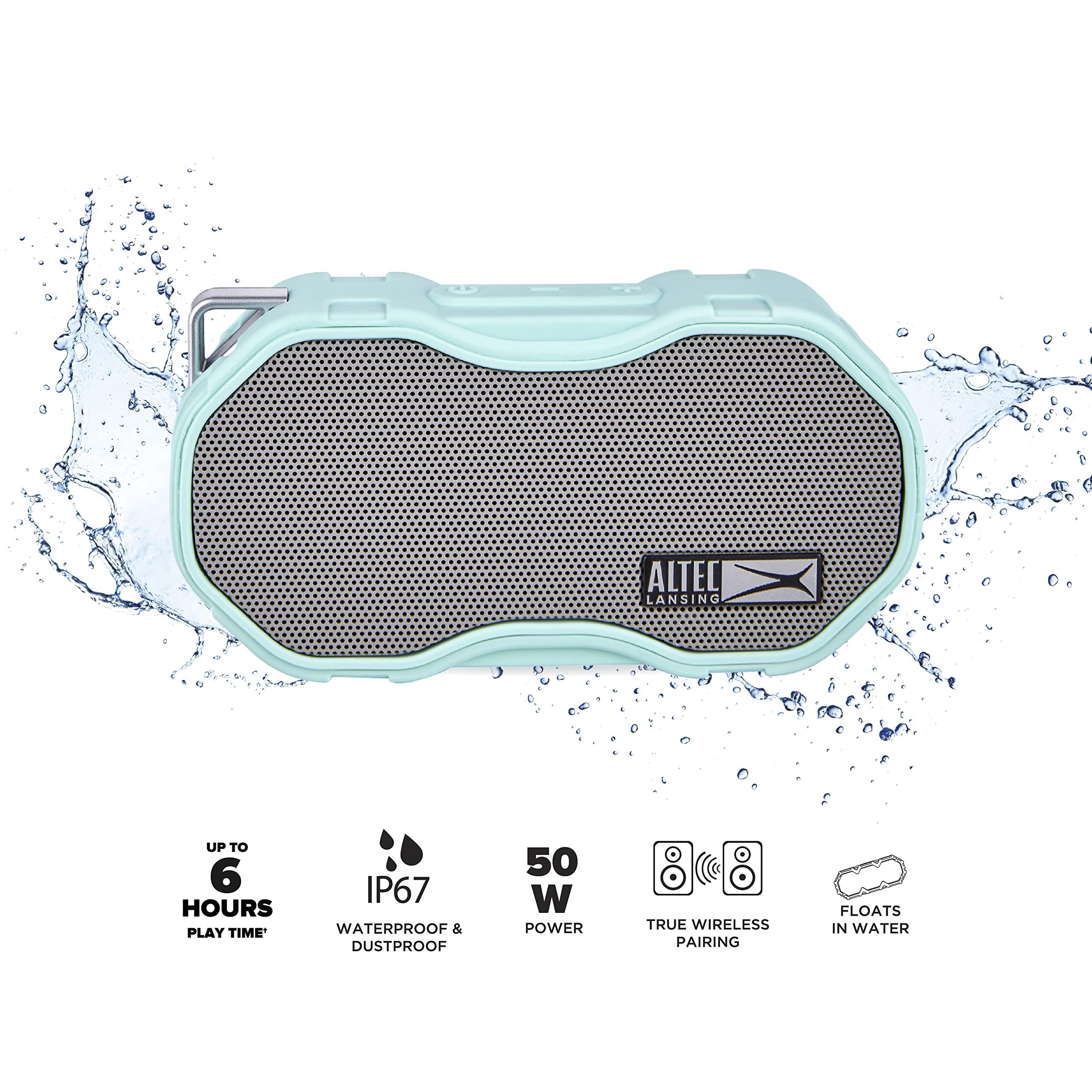 Altec Lansing Altec Lansing Baby Boom XL - Waterproof Bluetooth Speaker, Wireless & Portable Speaker for Travel & Outdoor Use, Deep Bass & Loud Sound, 2 Pack, Mint