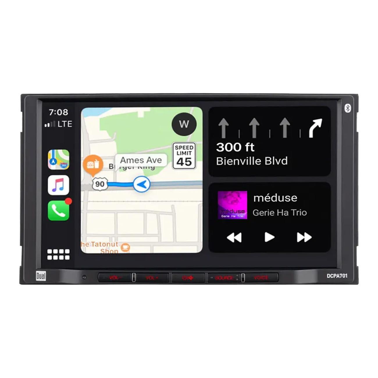 Dual Electronics Dual DCPA701-4 7" Digital Media Receiver w/Apple CarPlay & Android Auto Support