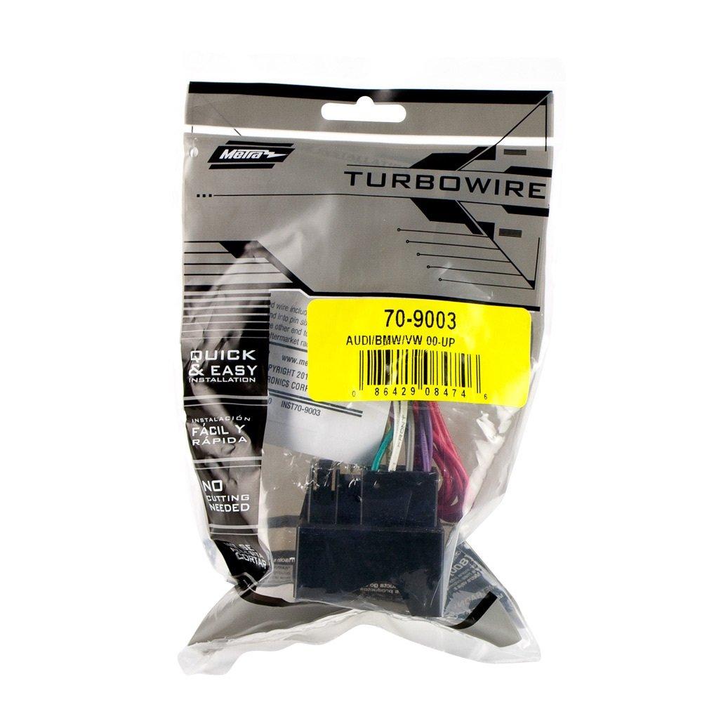 Metra Metra 70-9003 Radio Wiring Harness for Audi/BMW/VW 2002-Up & Metra 40-EU10 Antenna to Radio Adapter Cable for Select 2002-Up BMW/Volkswagen Vehicles,Black