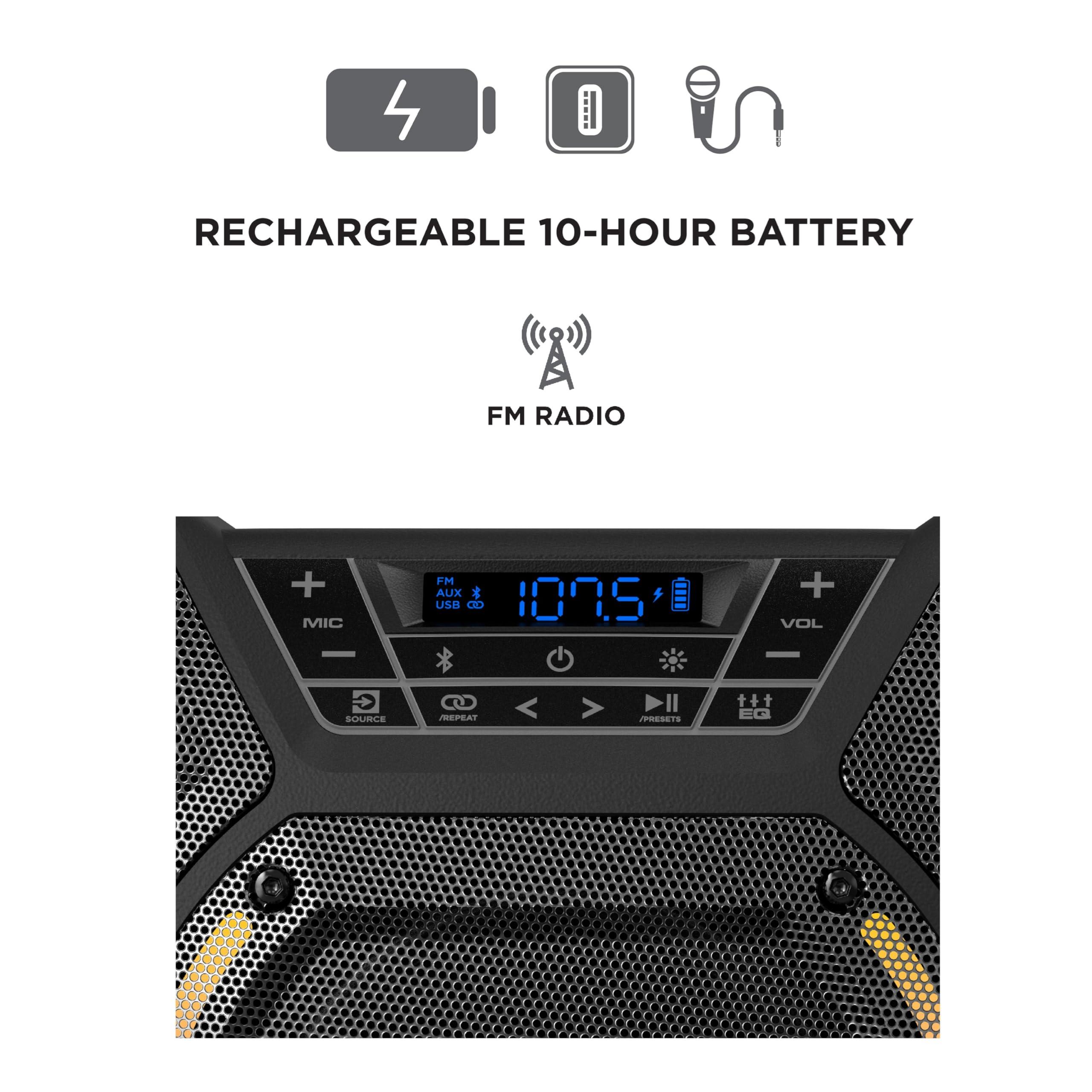 Generic ION Audio Trailblazer Roar All-Weather Bluetooth Speaker with Premium Wide Sound, Three Speakers (Renewed)