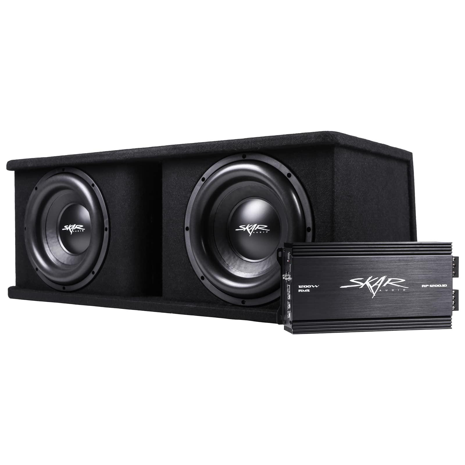 Skar Audio Skar Audio Dual 12\" Complete 2,400 Watt SDR Series Subwoofer Bass Package - Includes Loaded Enclosure with Amplifier