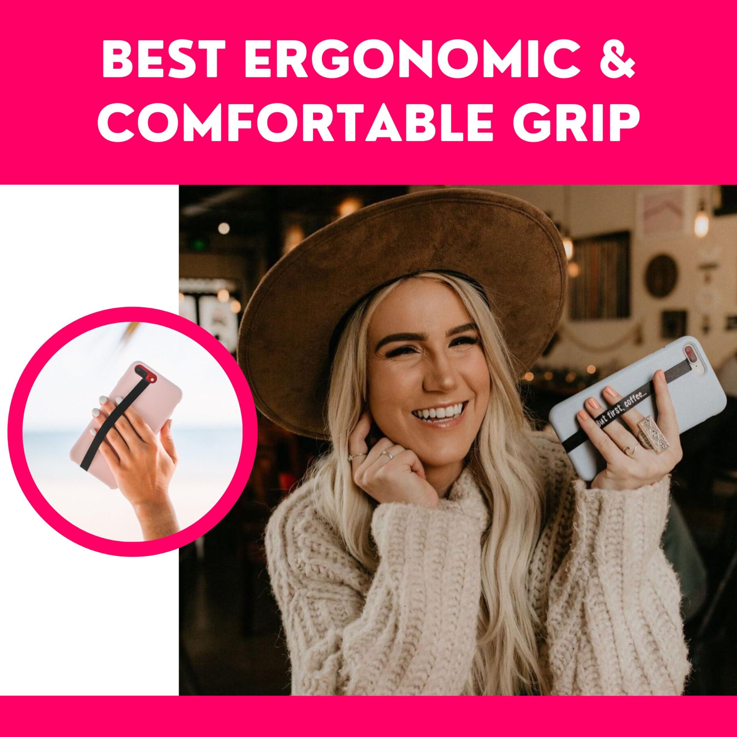 Phone Loops Phone Loops: Non-Elastic Phone Grip, Phone Strap, Phone Holder for Hand - Small, Light and Discreet Phone Loop Cell Phone Holder for Hand - Phone Finger Holder