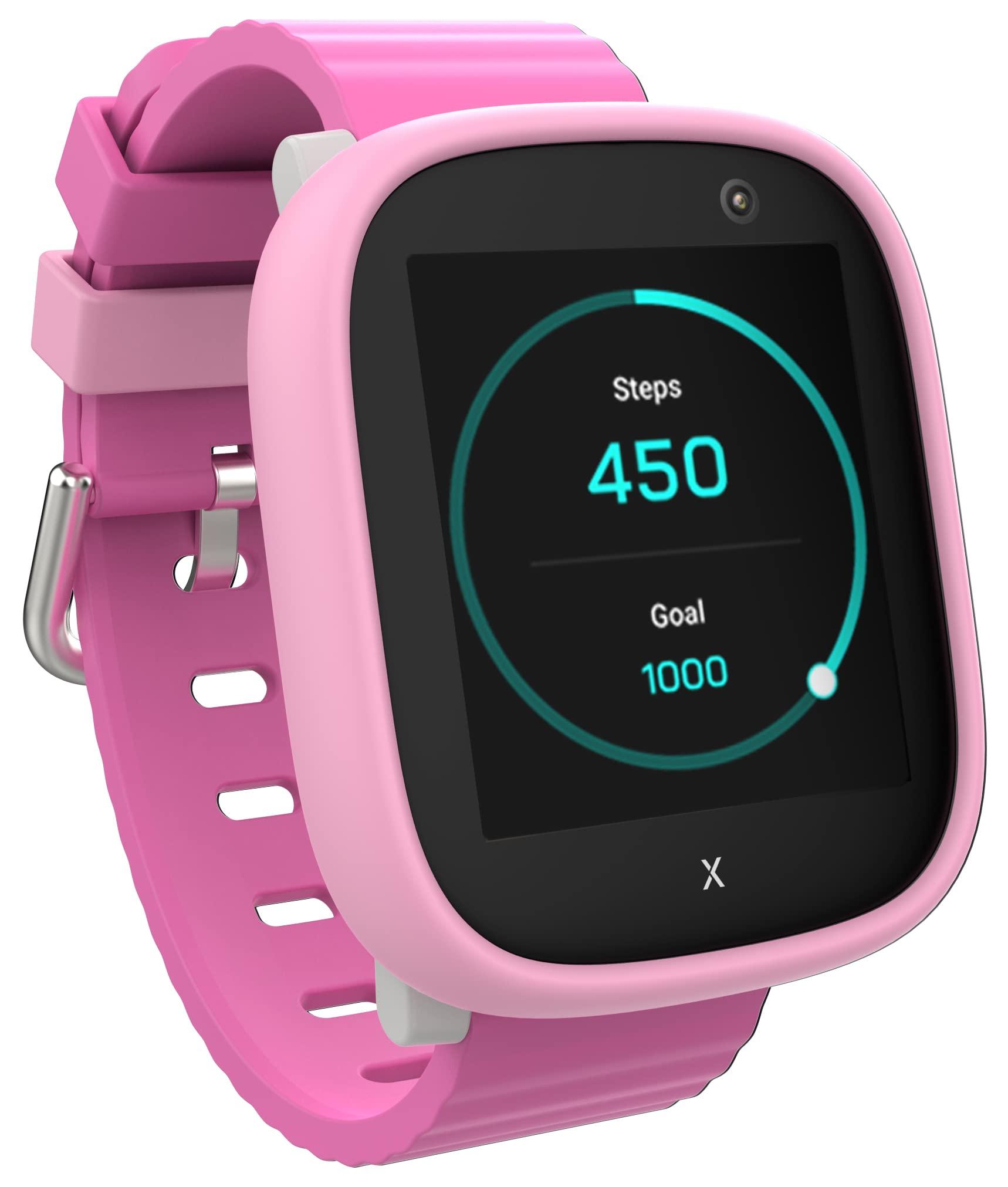 XPLORA XPLORA X6 Play - Watch Phone for Children (4G) - Calls, Messages, Kids School Mode, SOS Function, GPS Location, Camera and Pedometer (Subscription Required) (Pink)